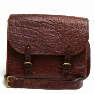 ○マルベリー MULBERRY 牛革 ショルダーバッグ ヴィンテージ クロコ型押し メッセンジャーバッグ メンズ 【中古】 中古