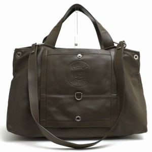 ○ジルサンダー Jil Sander NAVY ネイビー カーフ 牛革 トートバッグ 2WAY ショルダーバッグ ユニセックス 男女兼用 レディース 【 中古