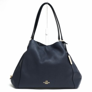 ○コーチ COACH ペブルドレザー 牛革 トートバッグ 33547 EDIE SHOULDER BAG イーディー リファイン グレイン レザー 肩掛け ワン  中古