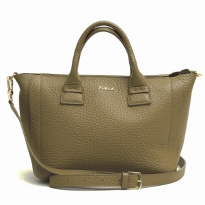 ○フルラ FURLA 牛革 ハンドバッグ BRA CAPRICCIO カプリッチョ S  2WAY ショルダーバッグ シボ革 シュリンクレザー レディース 【 中古