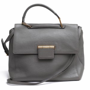 ○フルラ FURLA 牛革 ハンドバッグ ARTESIA アルテーシア M サッチェルバッグ シボ革 シュリンクレザー 2WAY ショルダーバッグ レ  中古