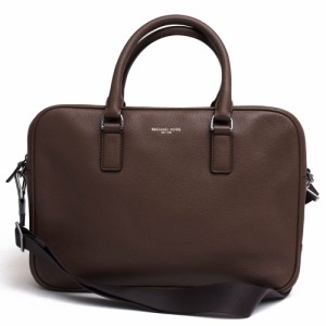 ○マイケルコース Michael Kors 牛革 ペブルドレザー ビジネスバッグ 37T7LRUA3L RUSSEL LG BRIEFCASE ラッセル 2WAY ショルダーバ 中古