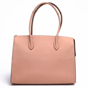 ○フルラ FURLA 牛革 トートバッグ PIN L SATCHEL ピン サッチェルバッグ シボ革 シュリンクレザー レディース 【中古】 中古