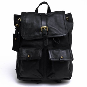 ○コールハーン COLE HAAN 牛革 リュック F11089 Matthews Backpack マシューズ バックパック シボ革 シュリンクレザー メンズ 【  中古