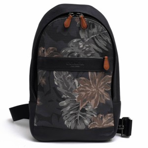 ○コーチ COACH ショルダーバッグ F72307 Campus Pack In Printed Canvas Hawaiian Palm キャンパスパック ハワイアン パーム プリ 中古