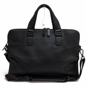 ○トゥミ TUMI ペブルレザー 牛革 ビジネスバッグ 63000DP HARRISON SENECA SLIM BRIEF ハリソン セネカ 2WAY ショルダーバッグ ノ 中古