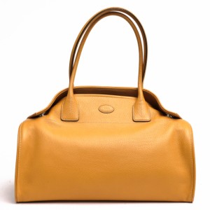 ○トッズ TOD'S ペブルドレザー 牛革 トートバッグ Girelli ジレリ シボ革 シュリンクレザー 肩掛け ワンショルダーバッグ レディ  中古