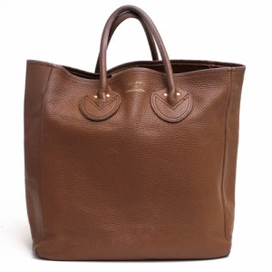 ○ヤング アンド オルセン YOUNG&OLSEN 牛革 トートバッグ YO2201-GD002 EMBOSSED LEATHER TOTE M シボ革 シュリンクレザー 定番   中古