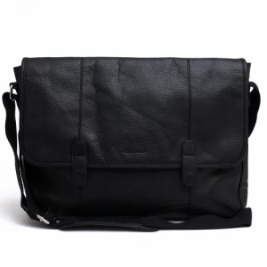 ○コールハーン COLE HAAN 牛革 ショルダーバッグ CHDM11027 WAYLAND MESSENGER BAG フラップ式 メッセンジャーバッグ シボ革 シュ 中古