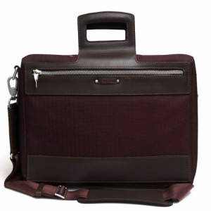 ○ポールスミス Paul Smith PU加工ポリエステル 牛革 ビジネスバッグ SOFT COLLECTION BRIEFCASE ソフトコレクション ヘリンボーン 中古