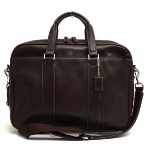 ○コーチ COACH ナチュラルグラブタンレザー 牛革 ビジネスバッグ 70099 Transatlantic Leather Commuter トランスアトランティッ  中古