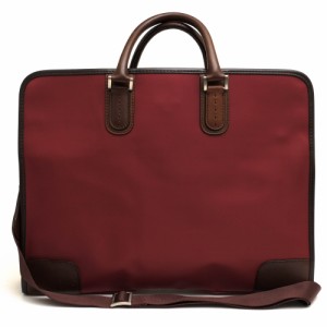 ○ポールスミス Paul Smith 高気密ナイロン ボルドー ビジネスバッグ PSH107 STICH POINT NYLON BRIEFCASE 2WAY ショルダーバッグ  中古