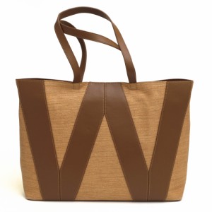 ○マックスマーラ Max Mara WEEKEND ウィークエンド トートバッグ 55111514600 ANNICA STRAW EFFECT SHOPPER A4サイズ収納可 肩掛  中古