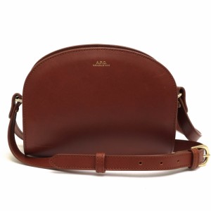 ○アーペーセー A.P.C. イタリア産スムースカーフスキン 牛革 ショルダーバッグ SAC DEMI-LUNE MINI サック デミ リュンヌ ミニ ハ 中古