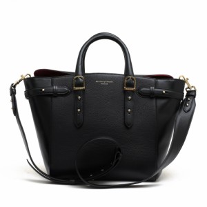 ○アスピナル オブ ロンドン Aspinal of London ペブルドレザー 牛革 トートバッグ Midi Marylebone Tote A4サイズ収納可 2WAY シ  中古