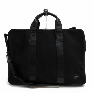 ○ポーター 吉田カバン PORTER ナイロンリップクロス 牛革 ビジネスバッグ 125-04487 TAG 2WAY BRIEFCASE ターク 2WAY ショルダー  中古