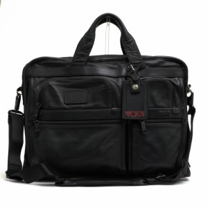 ○トゥミ TUMI ナパレザー 牛革 ビジネスバッグ 96114DH ALPHA2 COMPACT LARGE SCREEN LAPTOP BRIEF 2WAY ショルダーバッグ メンズ 中古