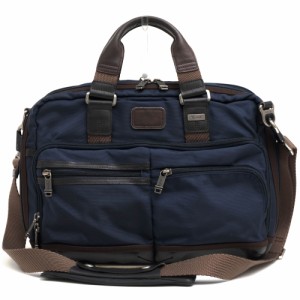 ○トゥミ TUMI バリスティックナイロン ナパレザー 牛革 ビジネスバッグ 2223640NVYO Alpha Bravo Albany Slim Commuter Brief オ  中古