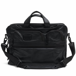 ○トゥミ TUMI ナパレザー 牛革 ビジネスバッグ 96114D2 ALPHA2 COMPACT LARGE SCREEN LAPTOP BRIEF 2WAY ショルダーバッグ 定番   中古