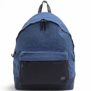 ○ポーター 吉田カバン PORTER コットンキャンバス パラフィン加工 リュック 193-04065 BRIDGE DAYPACK ブリッジ バイカラー デイ  中古