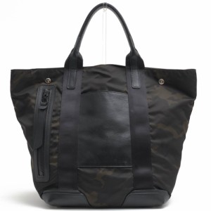 ○カツユキコダマ KATSUYUKIKODAMA junhashimoto ジュンハシモト 一部牛革 トートバッグ 1131710018 ABSTRACTION TOTE-L 迷彩・カ  中古