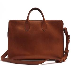 美品 genten フラップ ビジネスバッグ A4 大容量 レザー トスカ