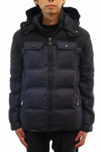 ○トミーヒルフィガー TOMMY HILFIGER 8878A5569 テキスタイルミックスフーデッドダウンボマージャケット ダウンジャケット フード 中古