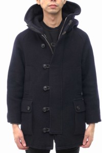 ○イール EEL メルトン ダッフルコート Aurora Man Coat 3.0 オーロラマンコート リブ フード付き ボア メンズ 【中古】 中古