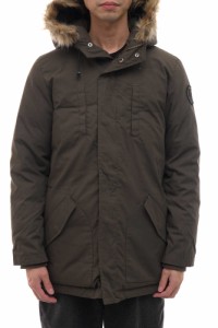 ○グラム glamb 60/40クロス ダウンジャケット GB15AT/JKT15 Lewis down JKT  フード付き ファー 毛皮 リブ メンズ 【中古】 中古