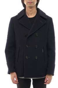 ○ブルーブルー BLUE BLUE カシミヤ混 Pコート JK763 MELTON PEA COAT キルティング 定番 メンズ 【中古】 中古