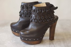 ○フィリップリム 3.1 Phillip Lim ブーティー ショートブーツ アンクルブーツ Tom Tom Knotted Clog Bootie ブーツ レディース 中古