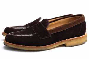 ○ローク Loake 牛革 コインローファー R436DK/TS クレープソール スリッポン メンズ 【中古】 中古