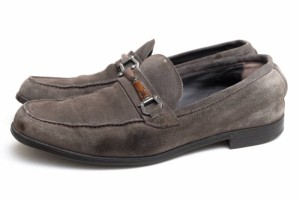 ○ゼニア Ermenegildo Zegna 牛革 ビットローファー A1551X CA01 メンズ 【中古】 中古