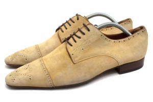 ○サントーニ Santoni 牛革 ビジネスシューズ 9589 48 キャップトゥ レザーソール メンズ 【中古】 中古