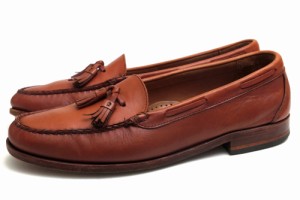 ○アレン エドモンズ Allen Edmonds 牛革 カーフ タッセルローファー Naples スリッポン レザーソール メンズ 【中古】 中古