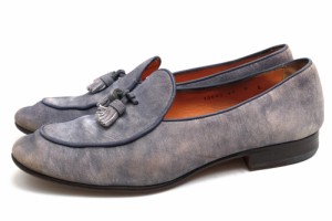 ○サントーニ Santoni 牛革 タッセルローファー 10663 スリッポン メンズ 【中古】 中古