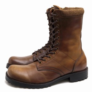 ○ナンバーナイン NUMBER (N)INE 2008 復刻モデル レースアップブーツ F13-NF004 ARMY BOOTS コンバットブーツ サイドジップ メン  中古