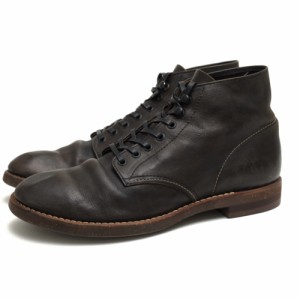 ○ミスターオリーブ MR.OLIVE 牛革 チャッカブーツ ME-521 WATERPROOF SHIRINK LEATHER 7HOLE HUNTING BOOTS ブラックラピド製法   中古