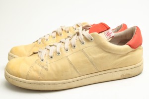 ○ビズビム VISVIM イタリア産 カンガルーレザー ローカットスニーカー V10007001-03 FOLEY-FORK IVORY RED メンズ 【中古】 中古