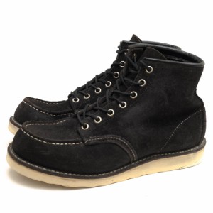 ○レッドウィング RED WING Abilene Roughout アビレーン ラフアウト 牛革 ワークブーツ 8874 6inch CLASSIC MOC TOE ブーツ ブラ  中古