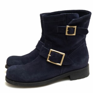 ○ジミーチュウ Jimmy Choo 牛革 エンジニアブーツ 143 Youth ショートブーツ レディース 【中古】 中古