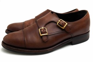 ○ジャランスリワヤ JALAN SRIWIJAYA デュプイ社 カーフ 牛革 ビジネスシューズ 98656 EDWARD W-MONK SHOES  ハンドソーンウェルテ 中古