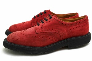 ○トリッカーズ Tricker's シップス SHIPS別注 牛革 ビジネスシューズ M5633 Bourton バートン メダリオン ウイングチップ クレー  中古