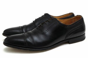 ○クロケット＆ジョーンズ CROCKETT＆JONES 牛革 カーフ ビジネスシューズ WESTBOURNE ウェストボーン クォーターブローグ キャッ  中古