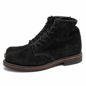 ○チペワ CHIPPEWA BLACK ODESSA REVERSE ブラック オデッサリバース 牛革 ワークブーツ 90049 6 SERVICE BOOT 6インチ サービスブ 中古