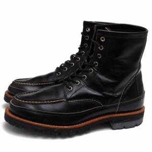 ○エゴトリッピング EGO TRIPPING 牛革 ワークブーツ MORGAN BOOTS モルガンブーツ Vibramソール モカシン Uチップ メンズ 【中古  中古