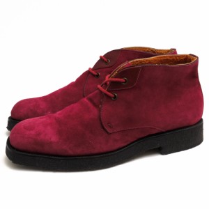 ○マックスヴェッレ MAXVERRE 牛革 チャッカブーツ 2EYE CHUKKA クレープソール プレーントゥ メンズ 【中古】 中古