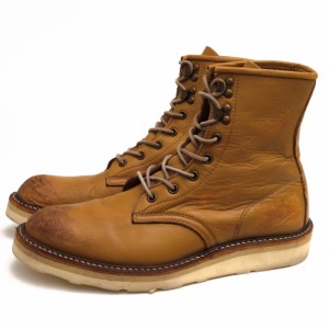 ○グラム glamb 牛革 レースアップブーツ GB08AT AC18 Harrison boots Vibramソール ヴィンテージ加工 プレーントゥ メンズ 【中古 中古