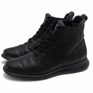 ○コールハーン COLE HAAN 牛革 ハイカットスニーカー C25557 2.ZEROGRAND City Boots in Black メンズ 【中古】 中古