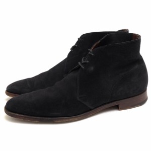 ○クロケット＆ジョーンズ CROCKETT＆JONES TOMORROWLAND トゥモローランド別注 牛革 チャッカブーツ CHUKKA チャッカ プレーント  中古